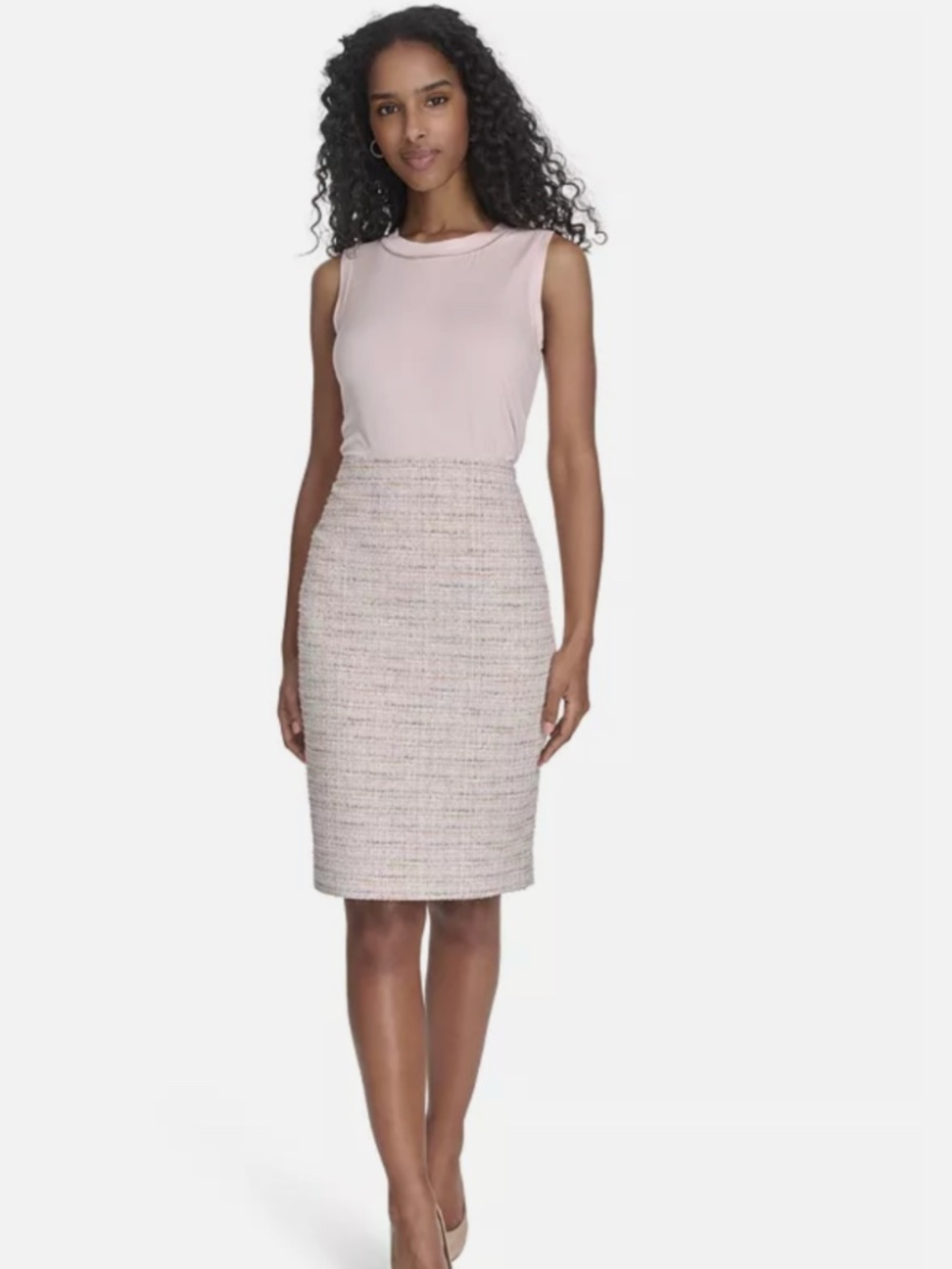 Calvin Klein Women's Tweed Pencil Skirt Multicolor Size 16 NWT